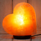 Polished Crafted Salt Lamp Heart featuring natural patterning and unique variations - Luna Panther