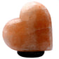 Polished Crafted Salt lamp - Heart featuring natural patterning and unique variations - Luna Panther