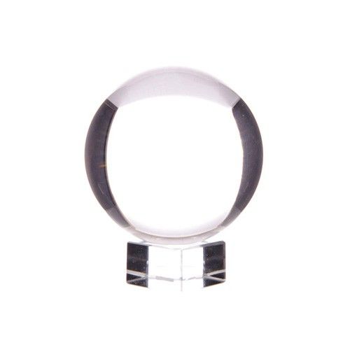 Polished Crystal Ball on Stand 30mm featuring natural patterning and unique variations - Luna Panther