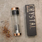 Crystal Glass Tea Infuser Bottle - Rose Gold - Amethyst - Luna Panther
