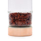 Crystal Glass Tea Infuser Bottle - Rose Gold - Red Jasper - Luna Panther