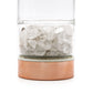 Crystal Glass Tea Infuser Bottle - Rose Gold - Rock Quartz - Luna Panther