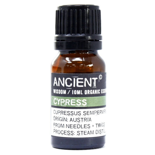 Polished Cypress Organic Essential Oil 10ml featuring natural patterning and unique variations - Luna Panther