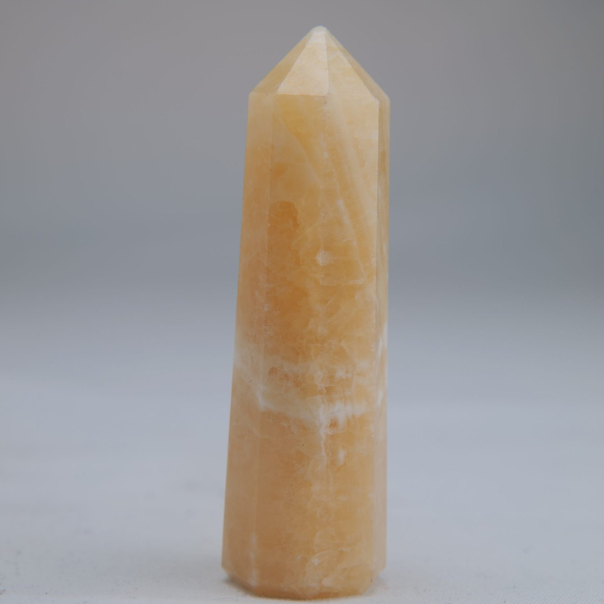 Yellow Banded Calcite Point 51g side