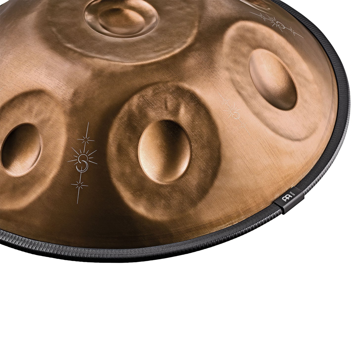 MEINL Sonic Energy Sensory Handpan, Stainless Steel, Bb2 Amara, 9 Notes, 432 Hz, Vintage copper detail view 4 at Luna Panther