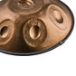 MEINL Sonic Energy Sensory Handpan, Stainless Steel, Bb2 Amara, 9 Notes, 432 Hz, Vintage copper detail view 4 at Luna Panther