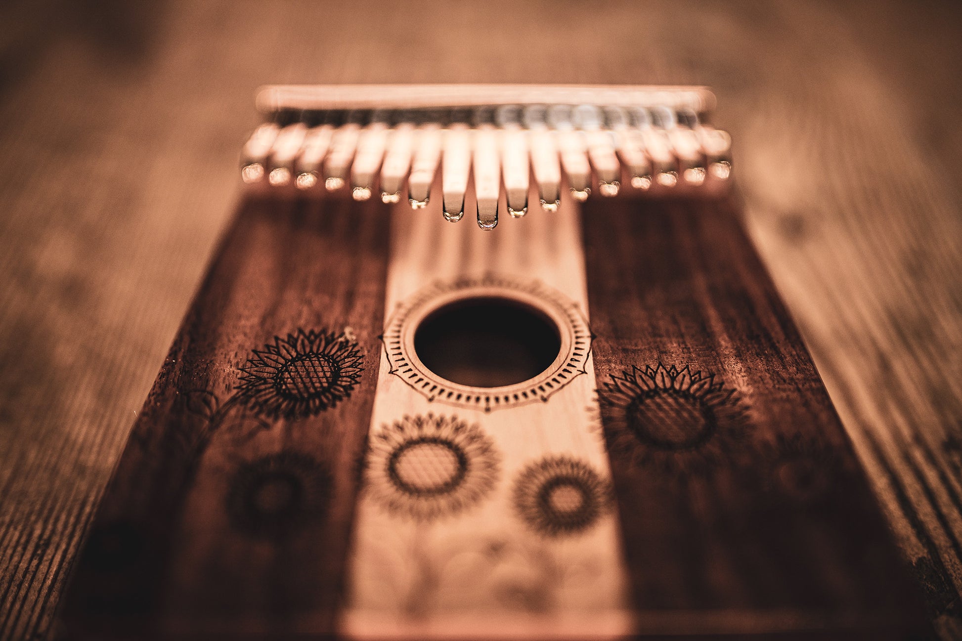 Meinl Sonic Energy Sound Hole Kalimba - 17 tones, maple + acacia detail view 15 at Luna Panther