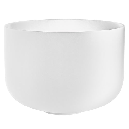 MEINL Sonic Energy White-Frosted Crystal Singing Bowl 14" - E3/Solarplexus Chakra/440 Hz at Luna Panther