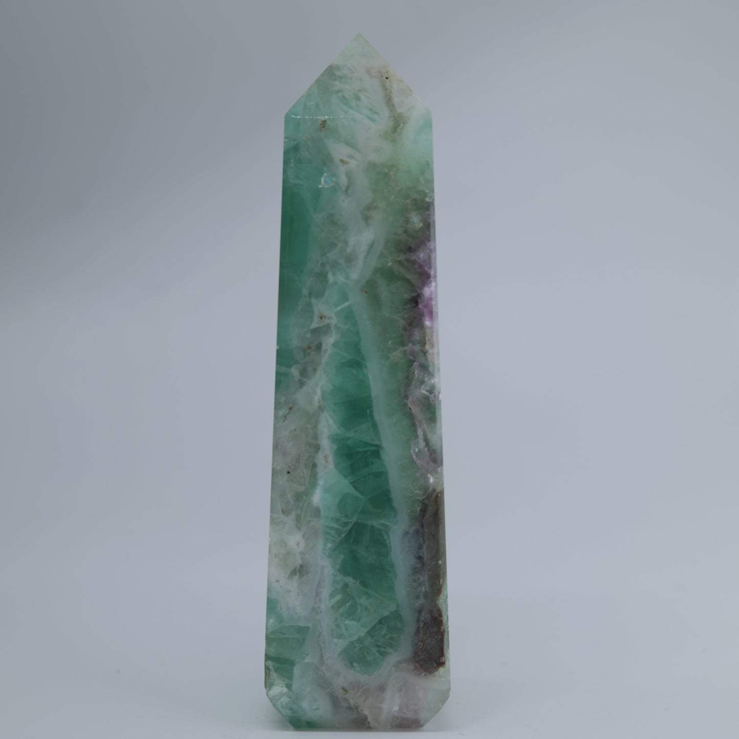 Flourite Tower 235g natural crystal tower side-2