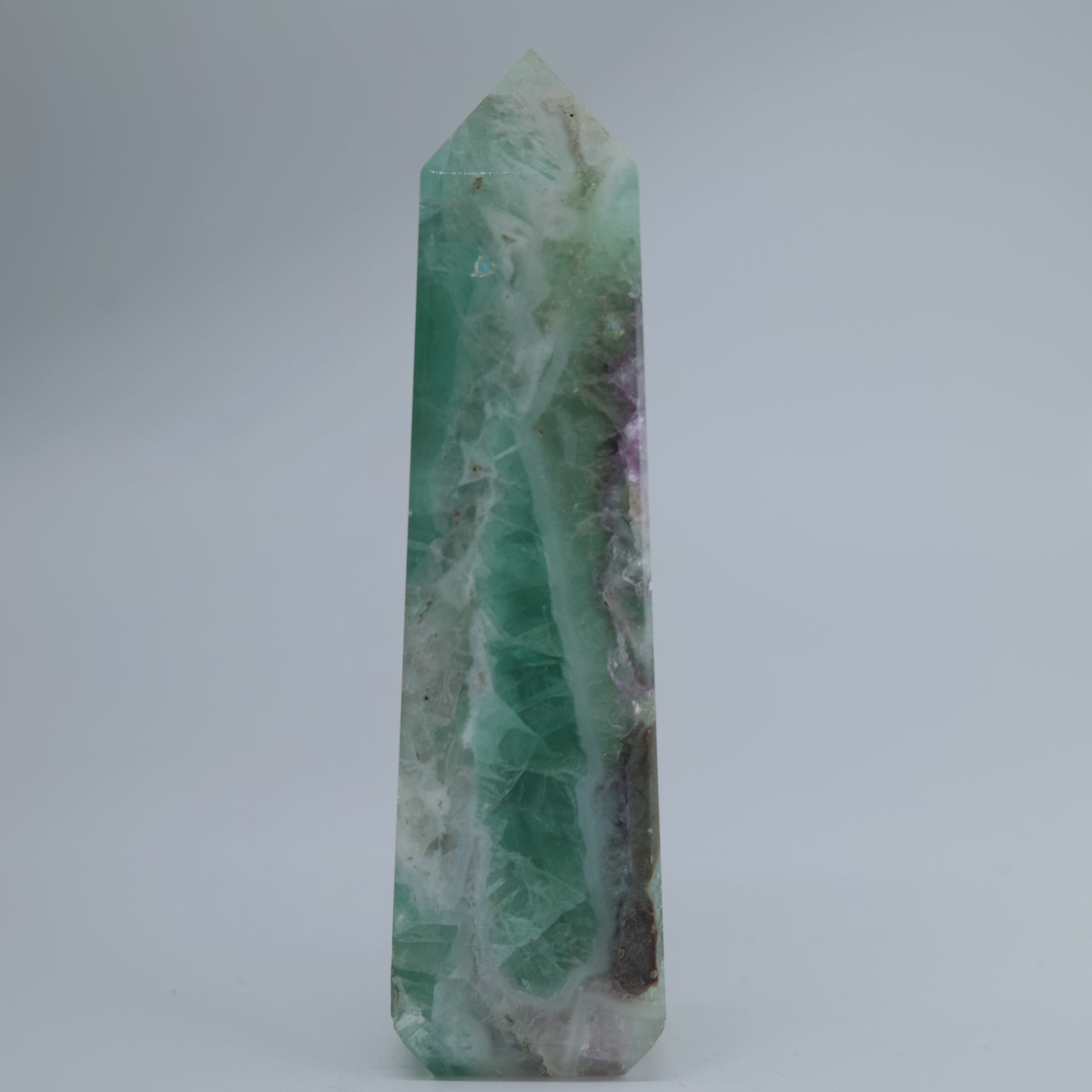 Flourite Tower 235g natural crystal tower side-2