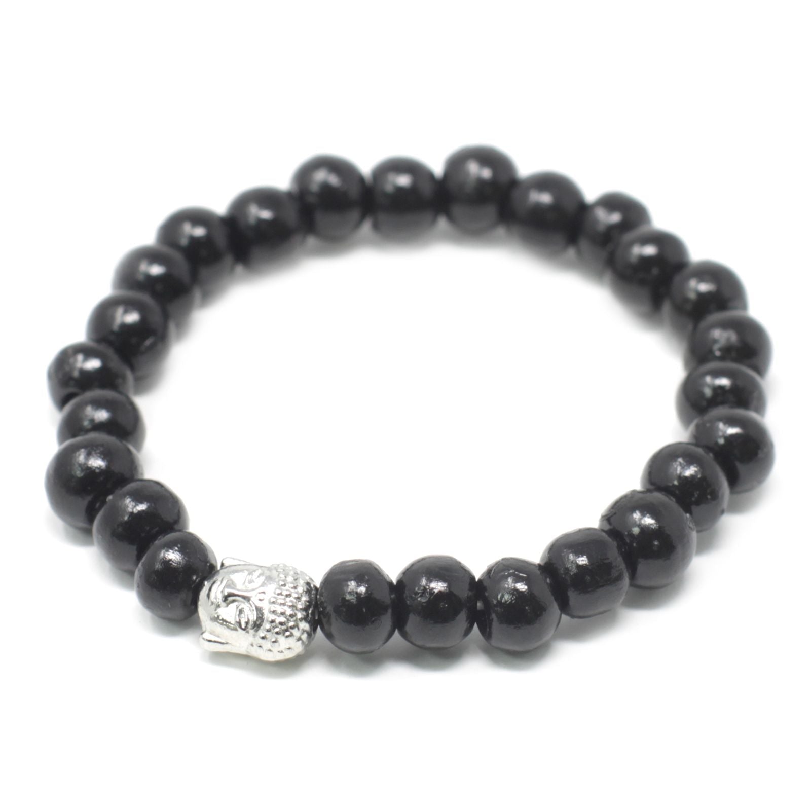 Darkwood Beads & Buddha Bangle - Luna Panther