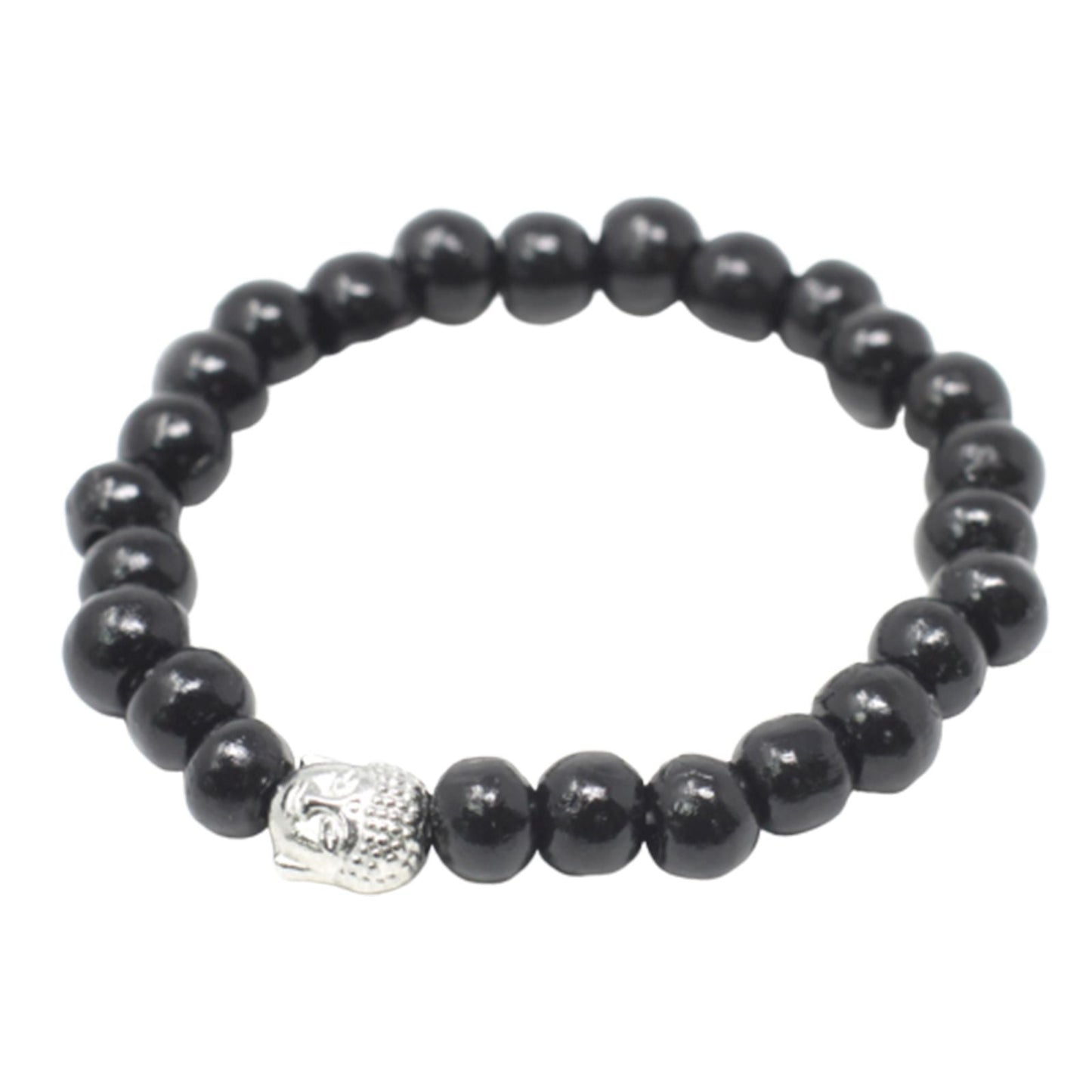 Darkwood Beads & Buddha Bangle - Luna Panther