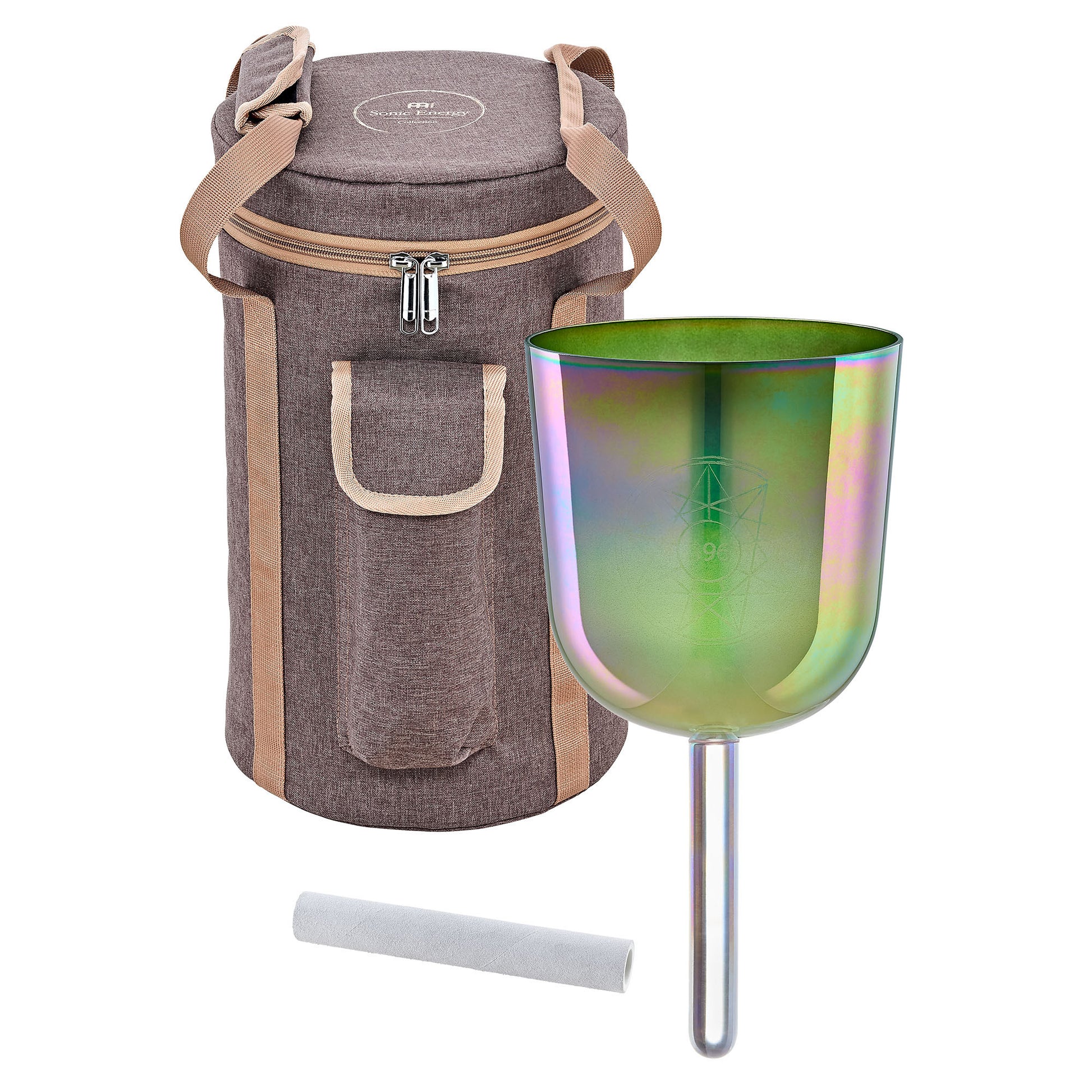 MEINL Sonic Energy 5.75" Essence Solfeggio Crystal Singing Bowl Ut 396 Hz, Olive Green detail view 2 at Luna Panther