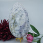 Polished Dendritic Opal Egg 3000G featuring play-of-colour and luminous sheen - Luna Panther