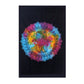Double Cotton Bedspread + Wall Hanging - Black Hamsa - Luna Panther
