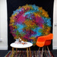 Double Cotton Bedspread + Wall Hanging - Black Hamsa - Luna Panther