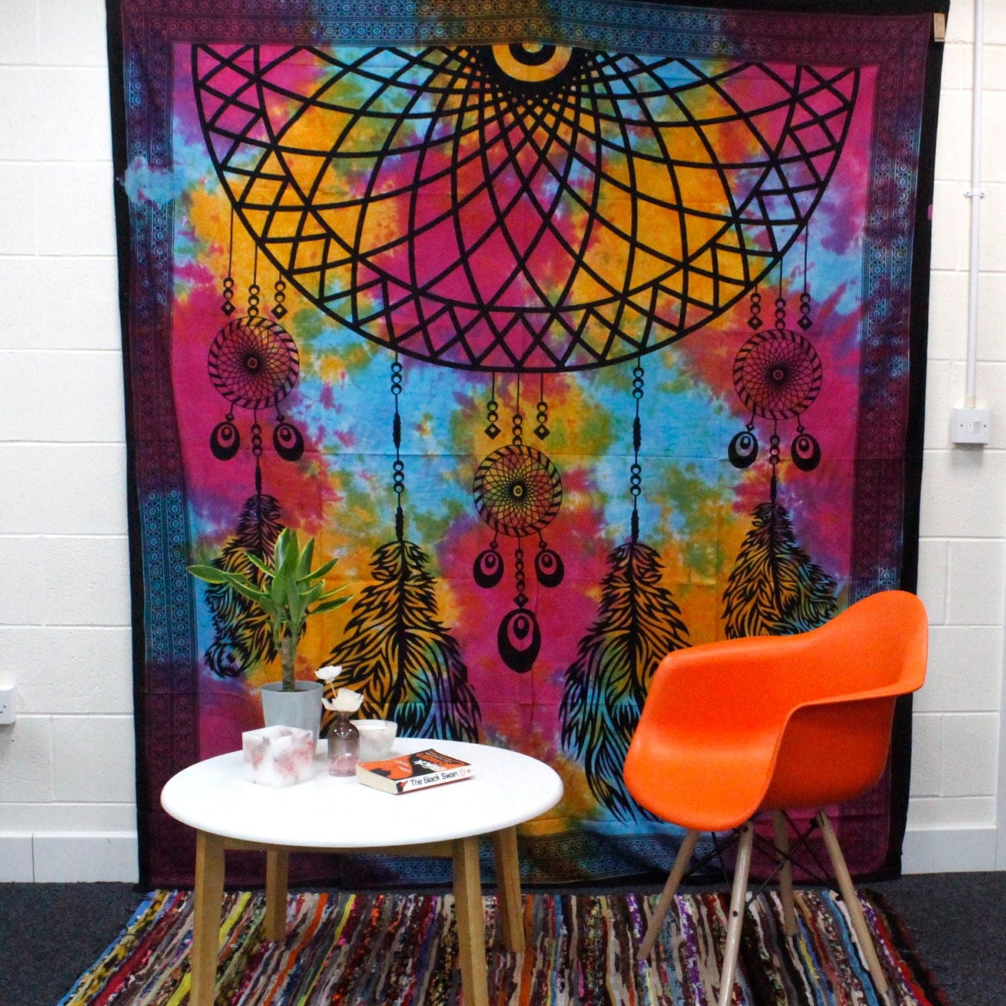 Double Cotton Bedspread + Wall Hanging - Dreamcatcher - Luna Panther