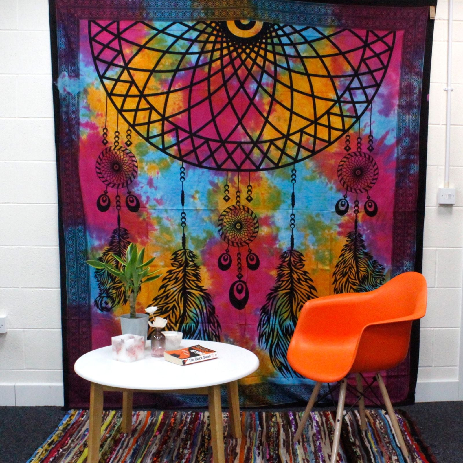 Double Cotton Bedspread + Wall Hanging - Dreamcatcher - Luna Panther