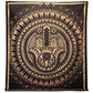 Double Cotton Bedspread + Wall Hanging - Hamsa - Black Gold - Luna Panther