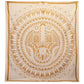Double Cotton Bedspread + Wall Hanging - Hamsa - White Gold - Luna Panther