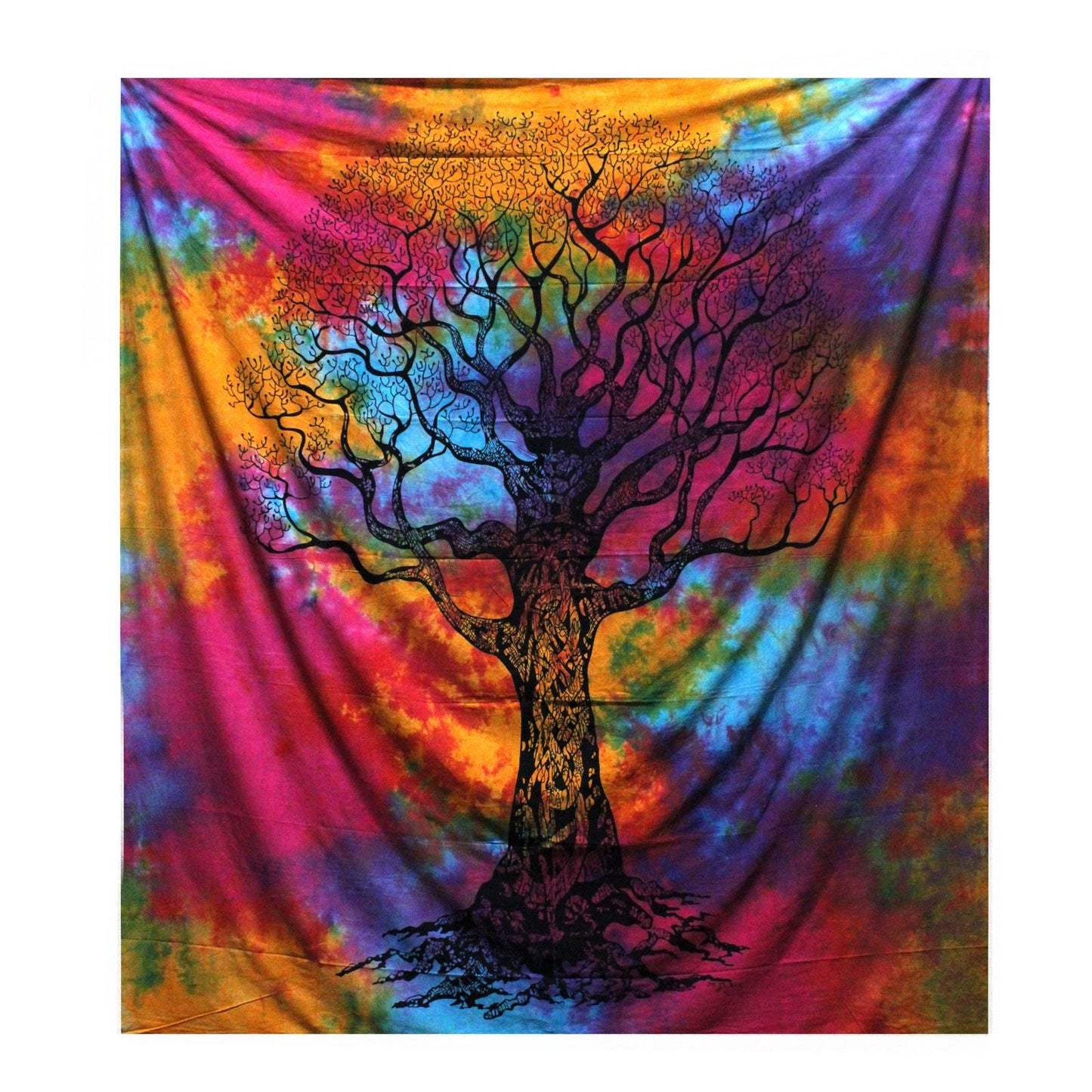Double Cotton Bedspread + Wall Hanging - Winter Tree - Luna Panther