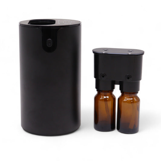 Polished Double (switchable) Essential Oil Waterless Nebulizer- USB to C featuring natural patterning and unique variations - Luna Panther
