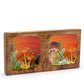 Double Trinket Tray 20x10x2.5cm - Mushroom Design Maroon - Luna Panther