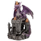 Polished Dragons Castle Triple Backflow Incense Burner featuring natural patterning and unique variations - Luna Panther