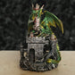 Polished Dragons Castle Triple Backflow Incense Burner 2 featuring natural patterning and unique variations - Luna Panther