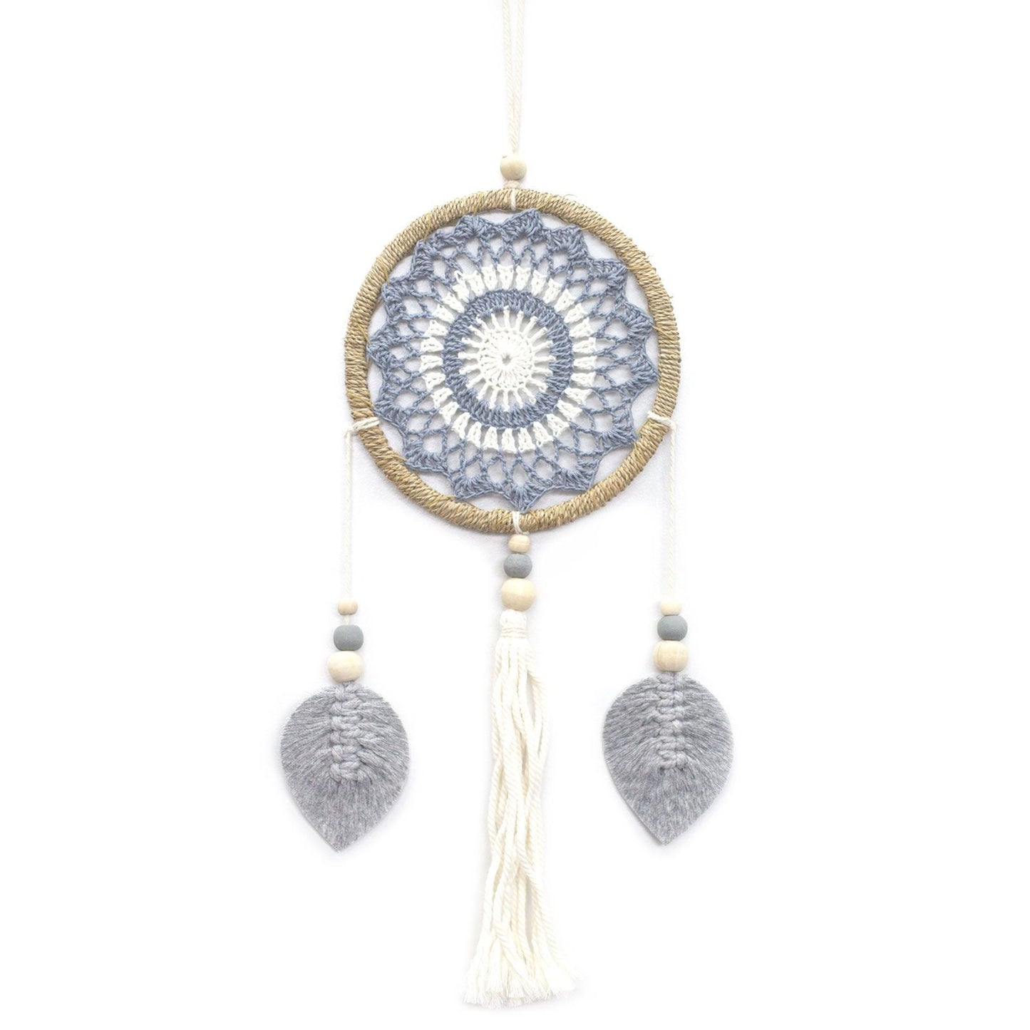 Polished Dream Catcher - Medium Grey Elemental Spirits featuring natural patterning and unique variations - Luna Panther