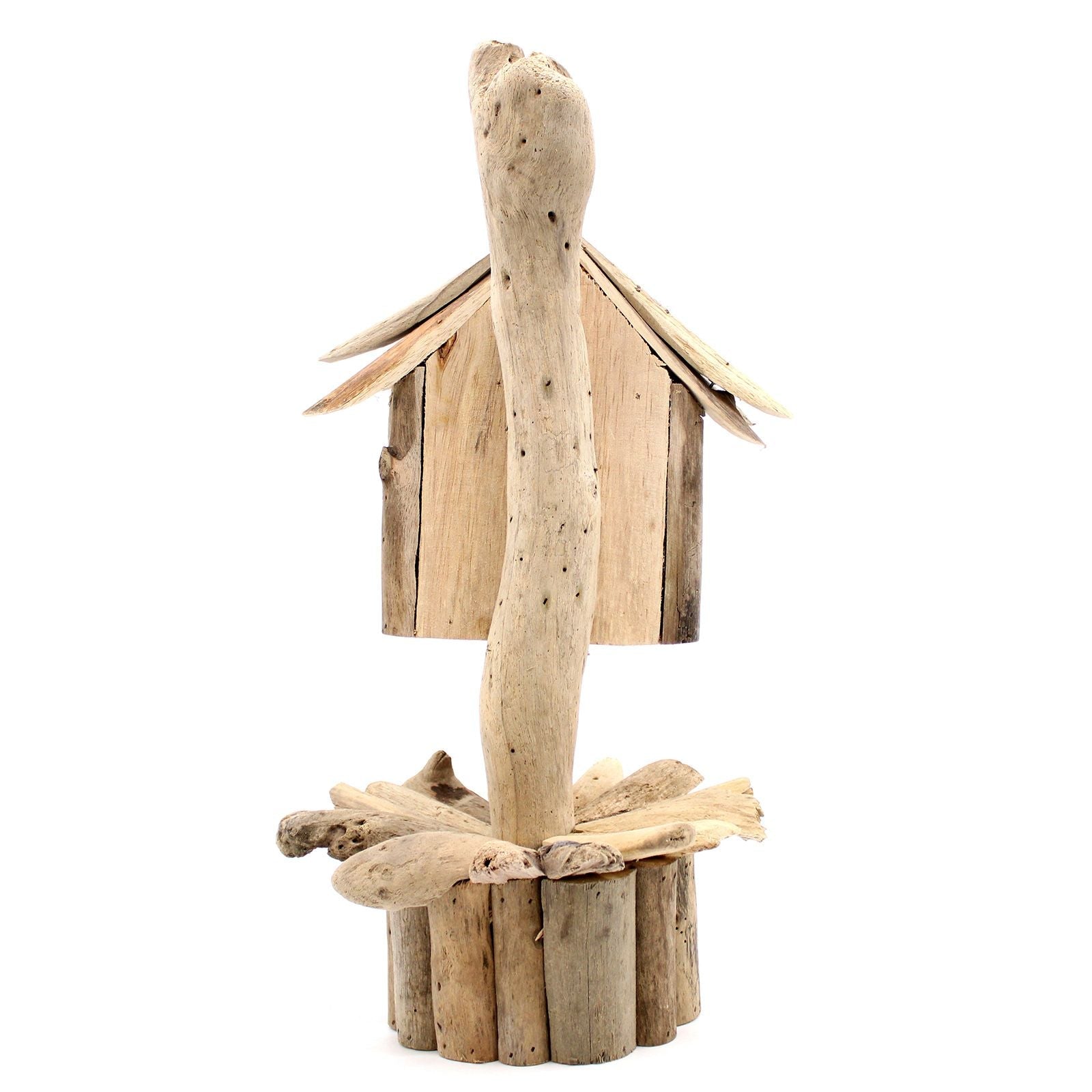 Driftwood Birdbox - On Stand - Luna Panther
