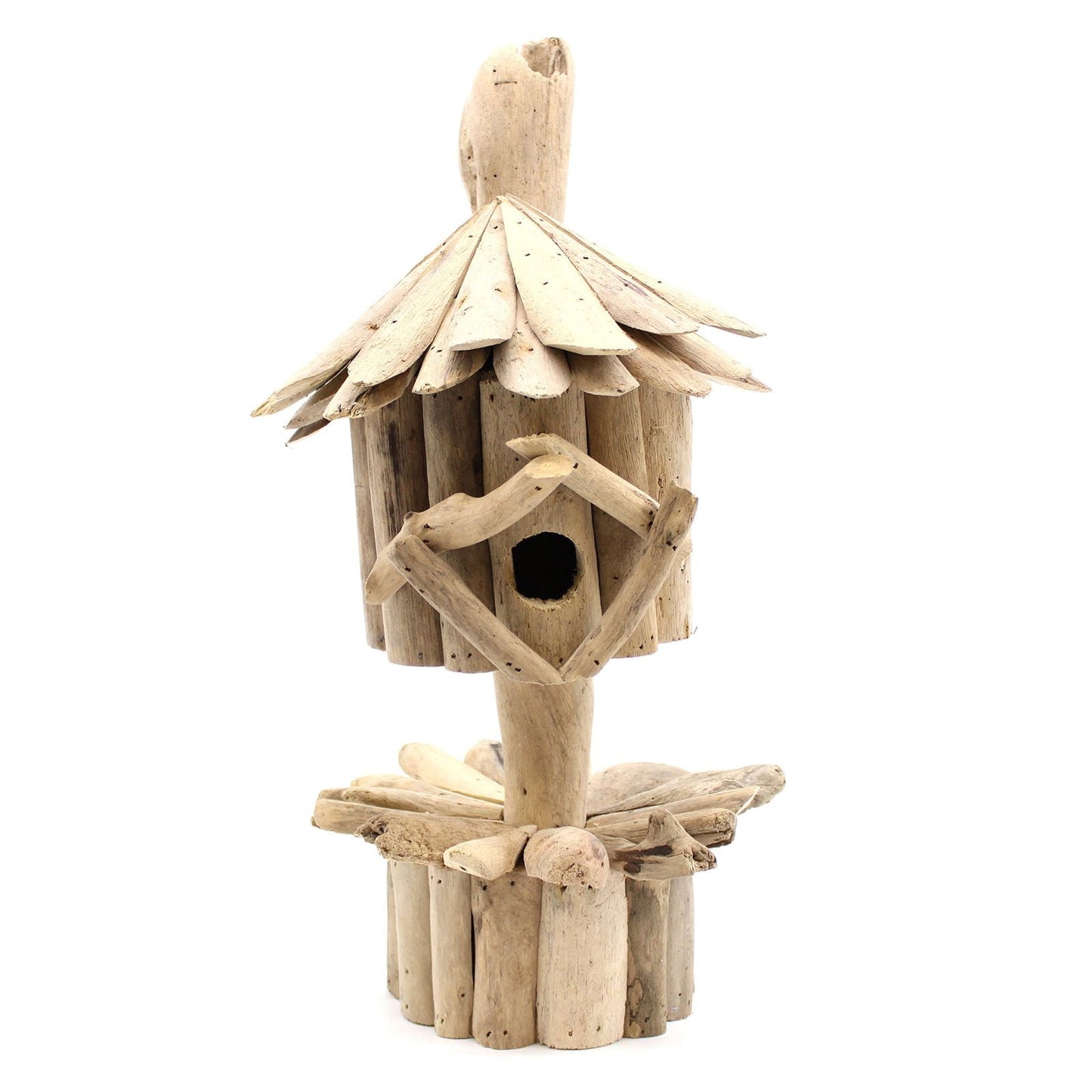Driftwood Birdbox - On Stand - Luna Panther