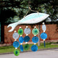 Driftwood Wind Chime - Aqua Fish Carving and Copis Drop - Luna Panther