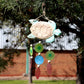 Driftwood Wind Chime - Aqua Turtle Carving and Copis Drop - Luna Panther