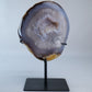 Druzy Agate Geode on Stand 1238g - Luna Panther