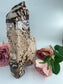 Natural Druzy Chocolate Calcite 1243G featuring soft translucent tone and gentle sheen - Luna Panther