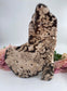 Natural Druzy Chocolate Calcite 1243G featuring soft translucent tone and gentle sheen - Luna Panther
