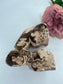 Natural Druzy Chocolate Calcite 934g featuring soft translucent tone and gentle sheen - Luna Panther