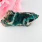 Natural Druzy Chrysocolla Dolomite With Malachite 195G featuring turquoise-blue tone with earthy matrix - Luna Panther
