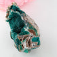 Natural Druzy Chrysocolla Dolomite With Malachite 195G featuring turquoise-blue tone with earthy matrix - Luna Panther