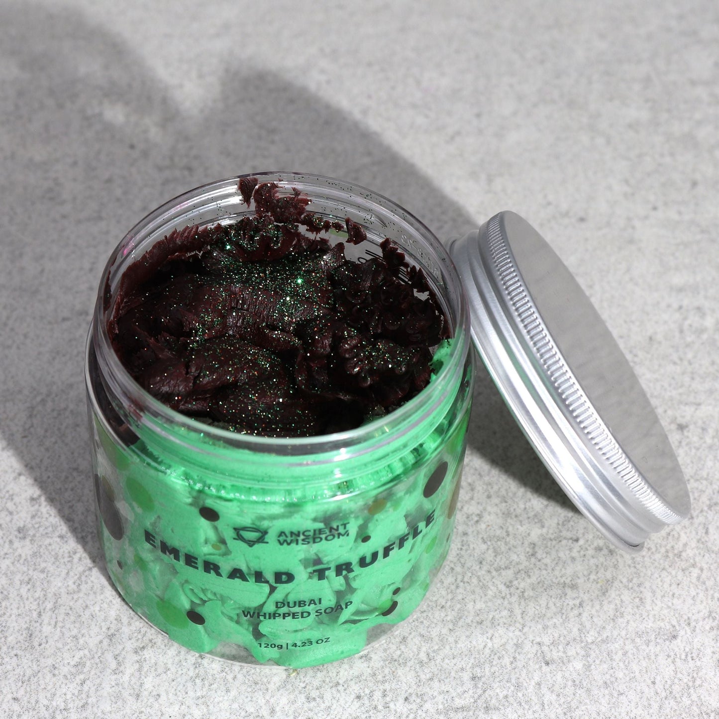 Dubai – Emerald Truffle Whipped Soap 120 g — bath & body, image 2 of 3.
