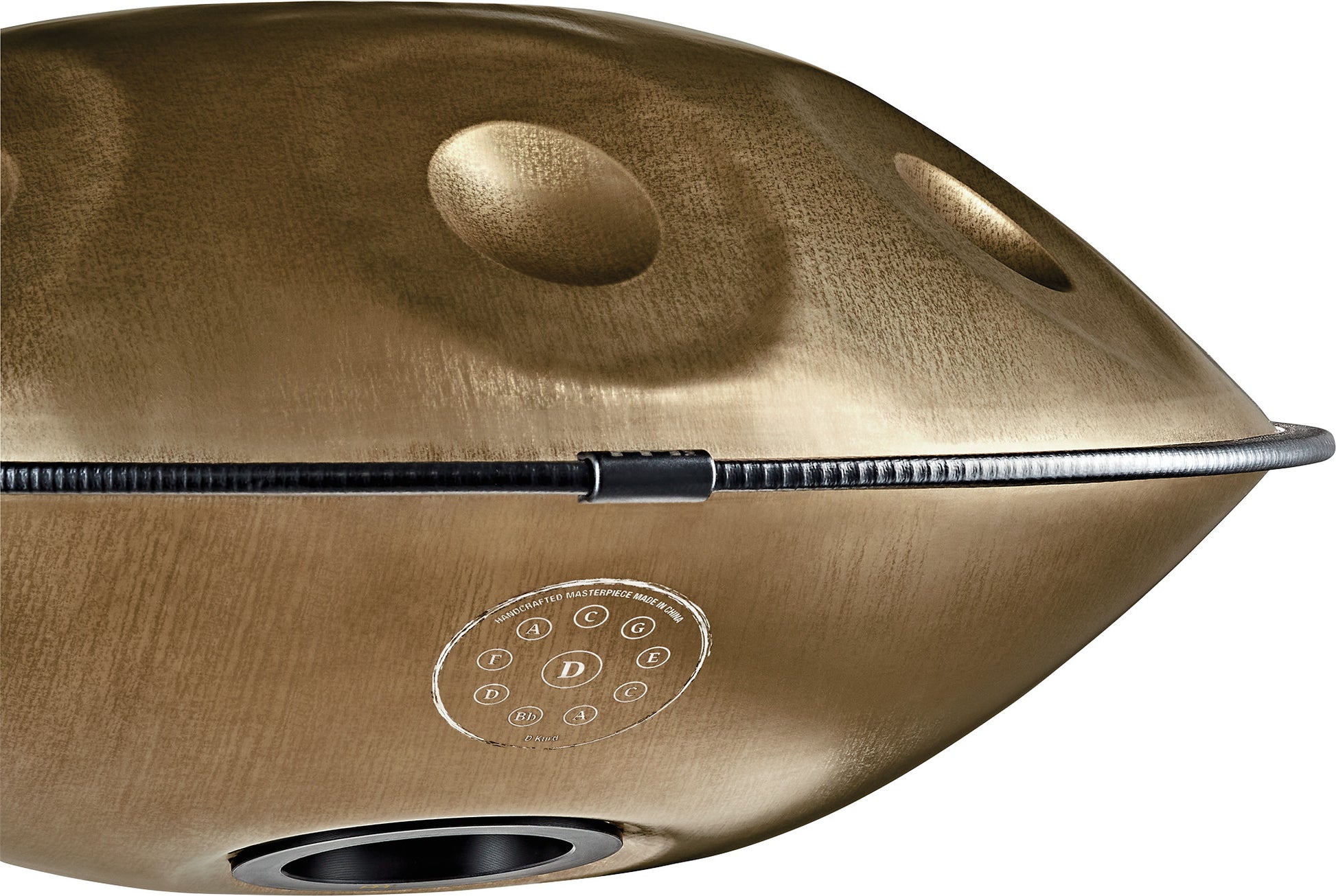 MEINL Sonic Energy Sensory Handpan Stainless Steel D Kurd 10 Notes 440 Hz - Vintage Gold detail view 18 at Luna Panther