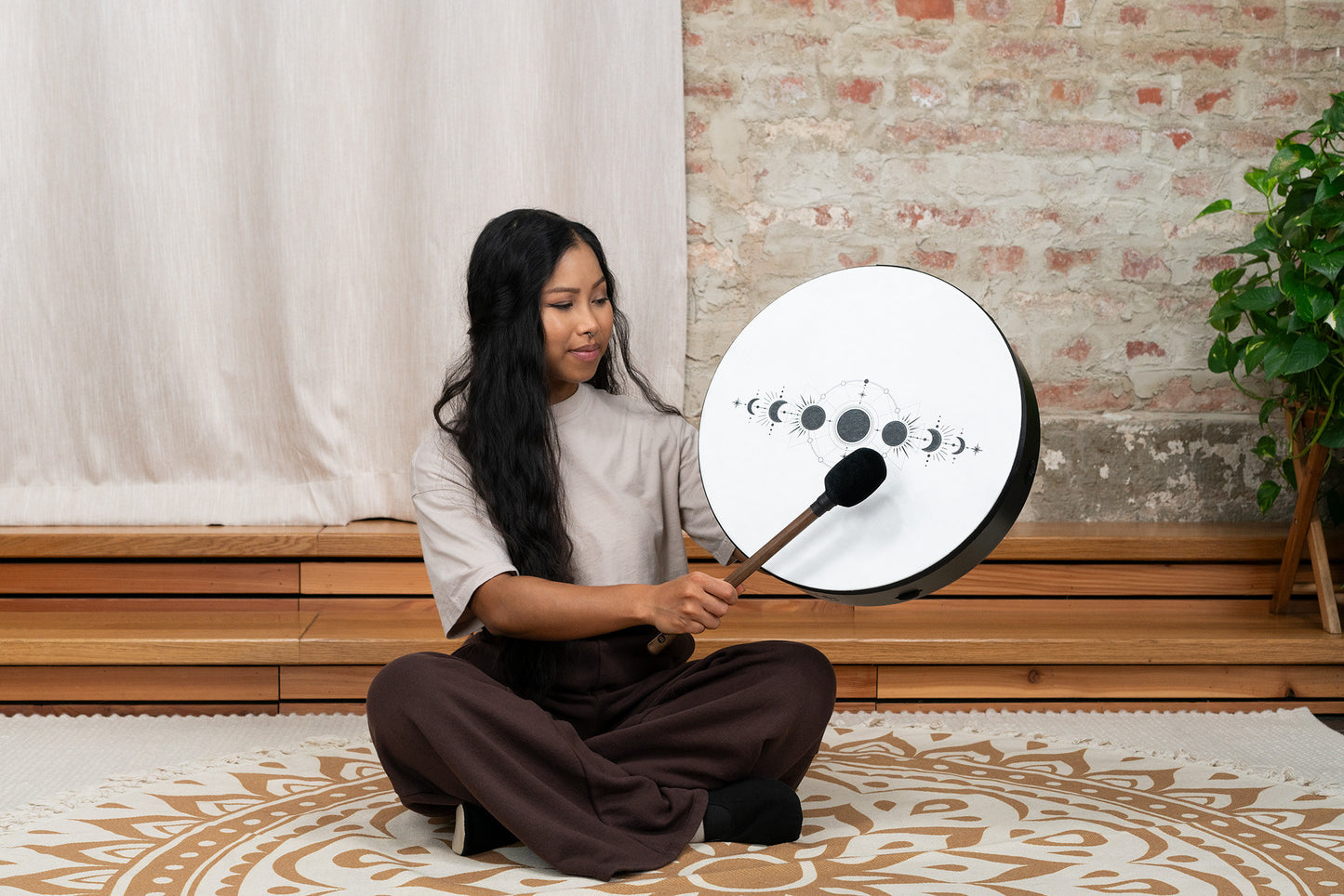 MEINL Sonic Energy Moon Phases Ritual Drum 16" - True Feel Synthetic Head detail view 2 at Luna Panther