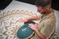 MEINL Sonic Energy Octave Steel Tongue Drum 16" - F Major/9 Notes/432 Hz - Dark Green, Engrave detail view 11 at Luna Panther