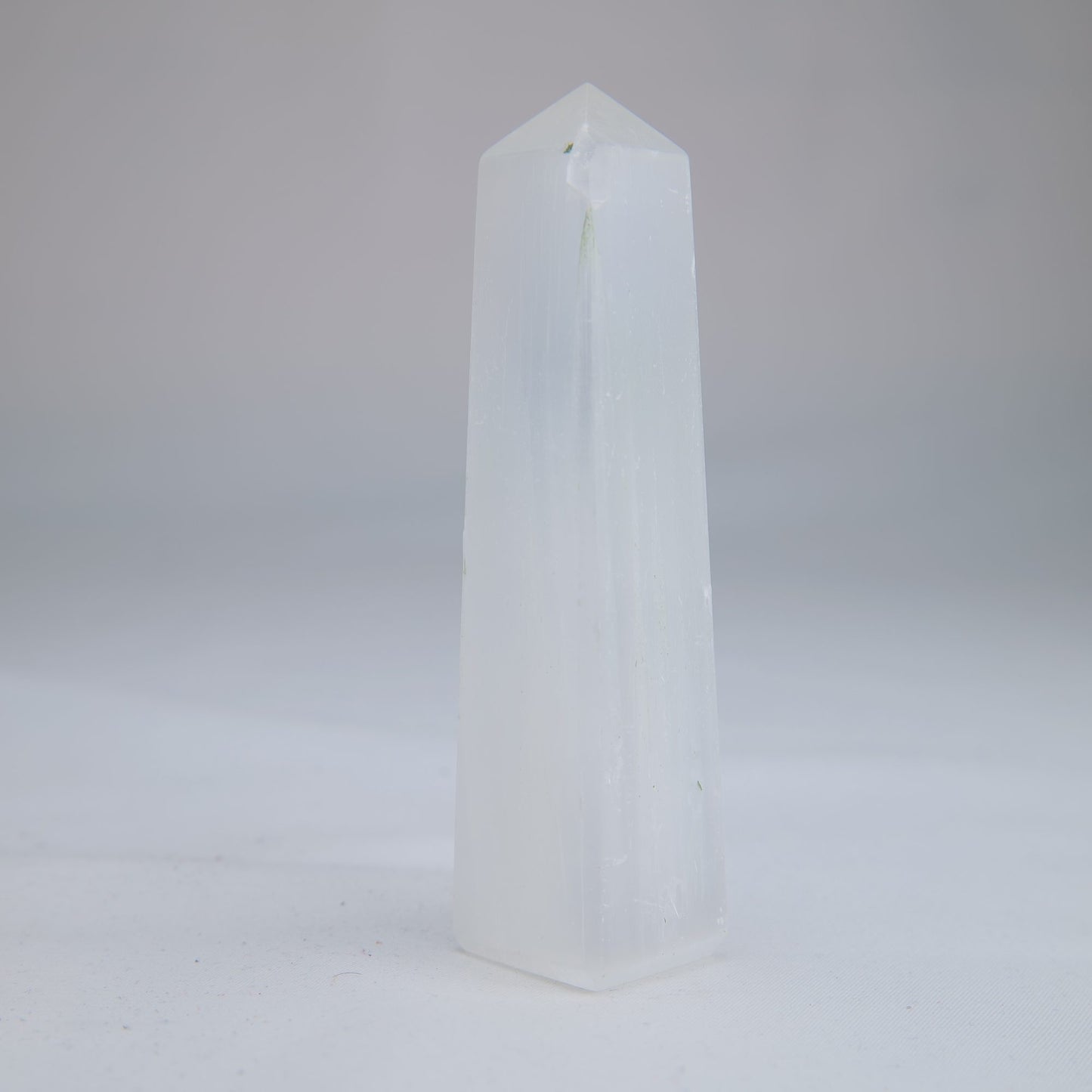 Selenite Tower 107g front