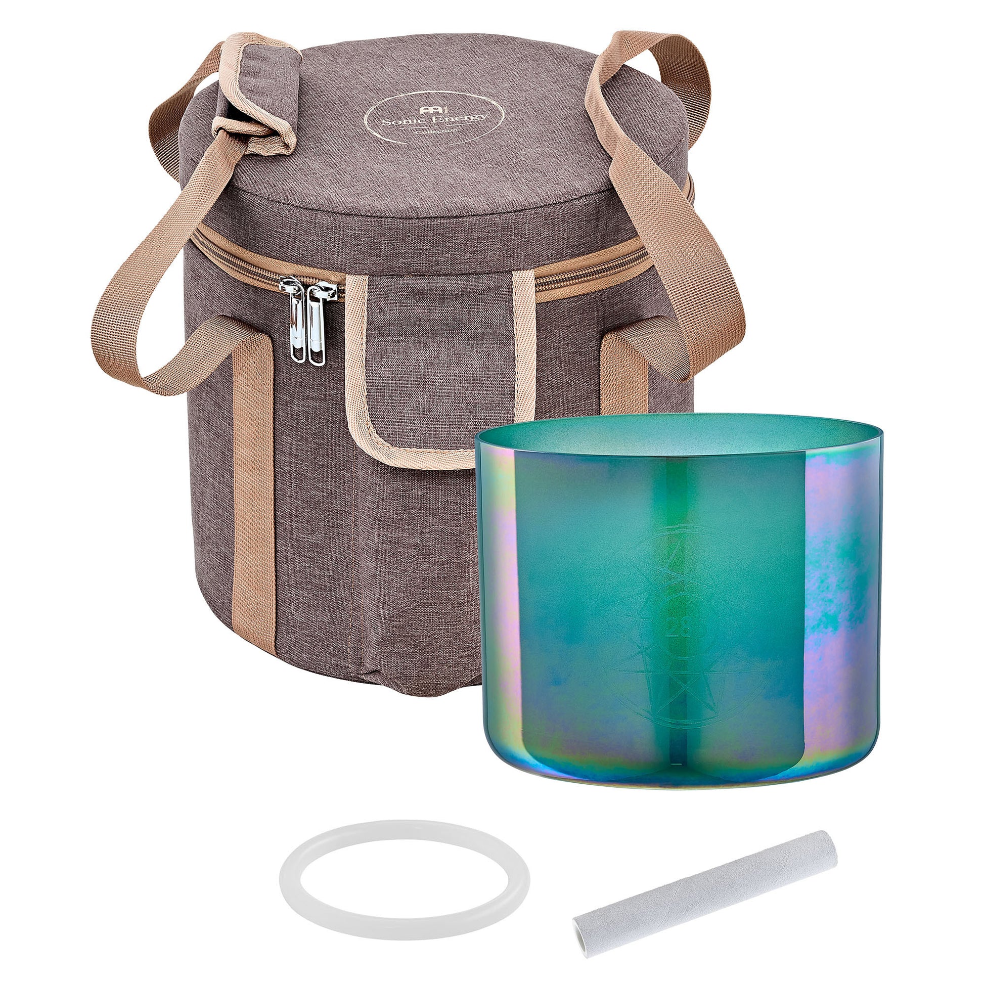 MEINL Sonic Energy 6.75" Essence Solfeggio Crystal Singing Bowl 285 Hz, Turquoise Green detail view 2 at Luna Panther