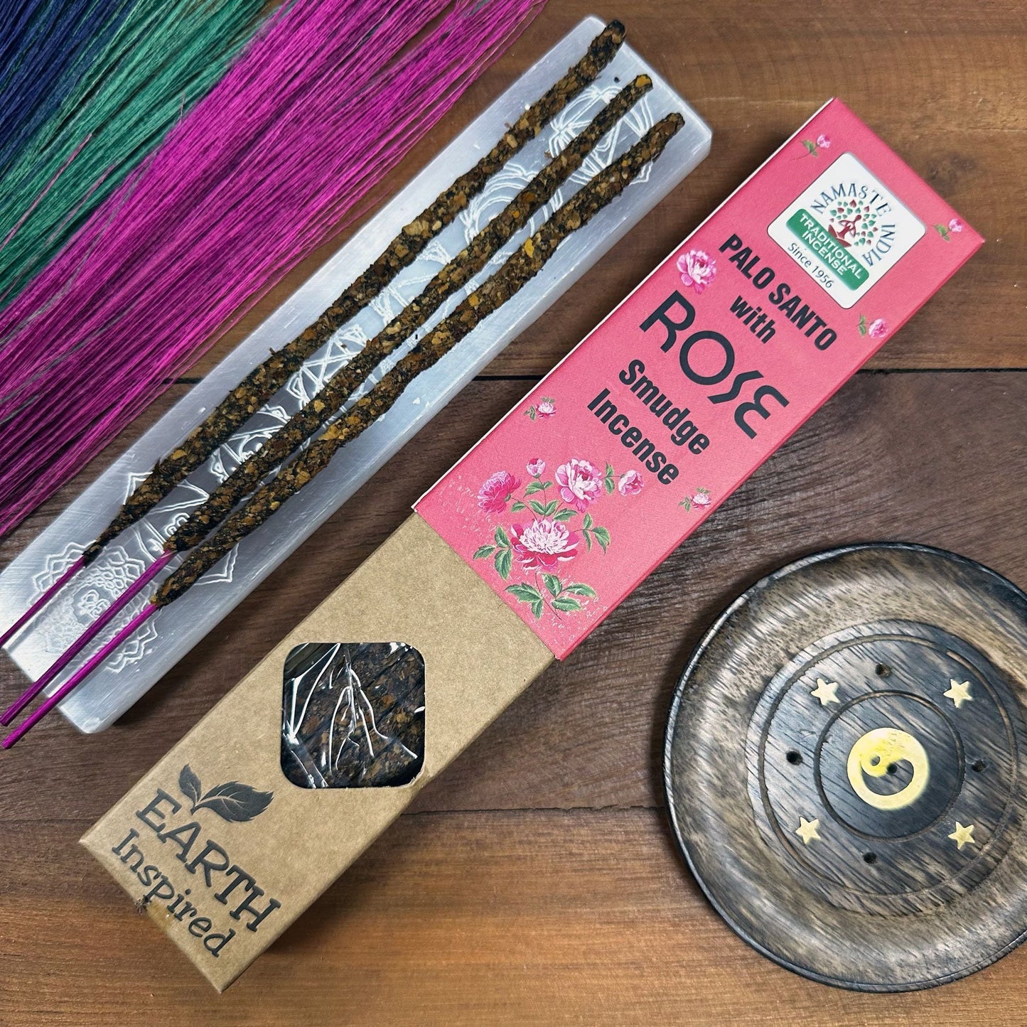 Earth Inspired Smudge Incense - Rose - Luna Panther