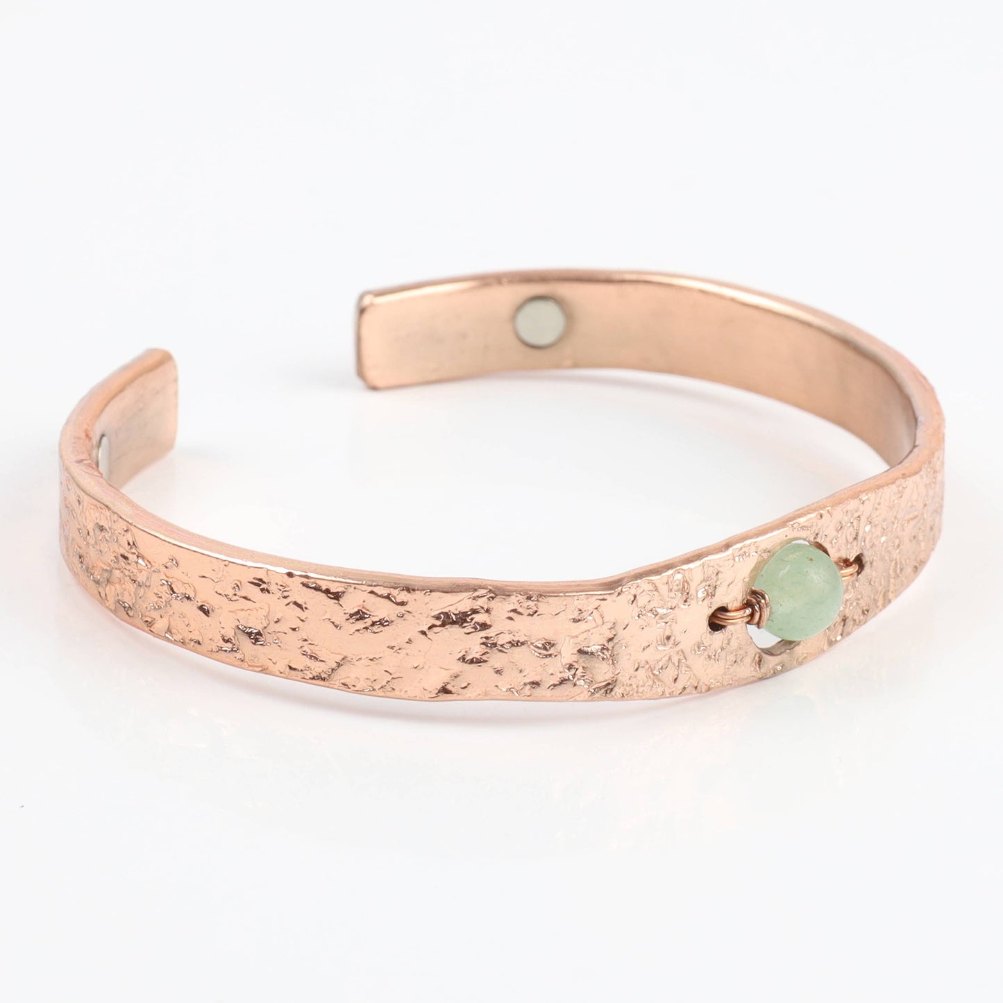 Copper Bracelet with Green Aventurine Crystal