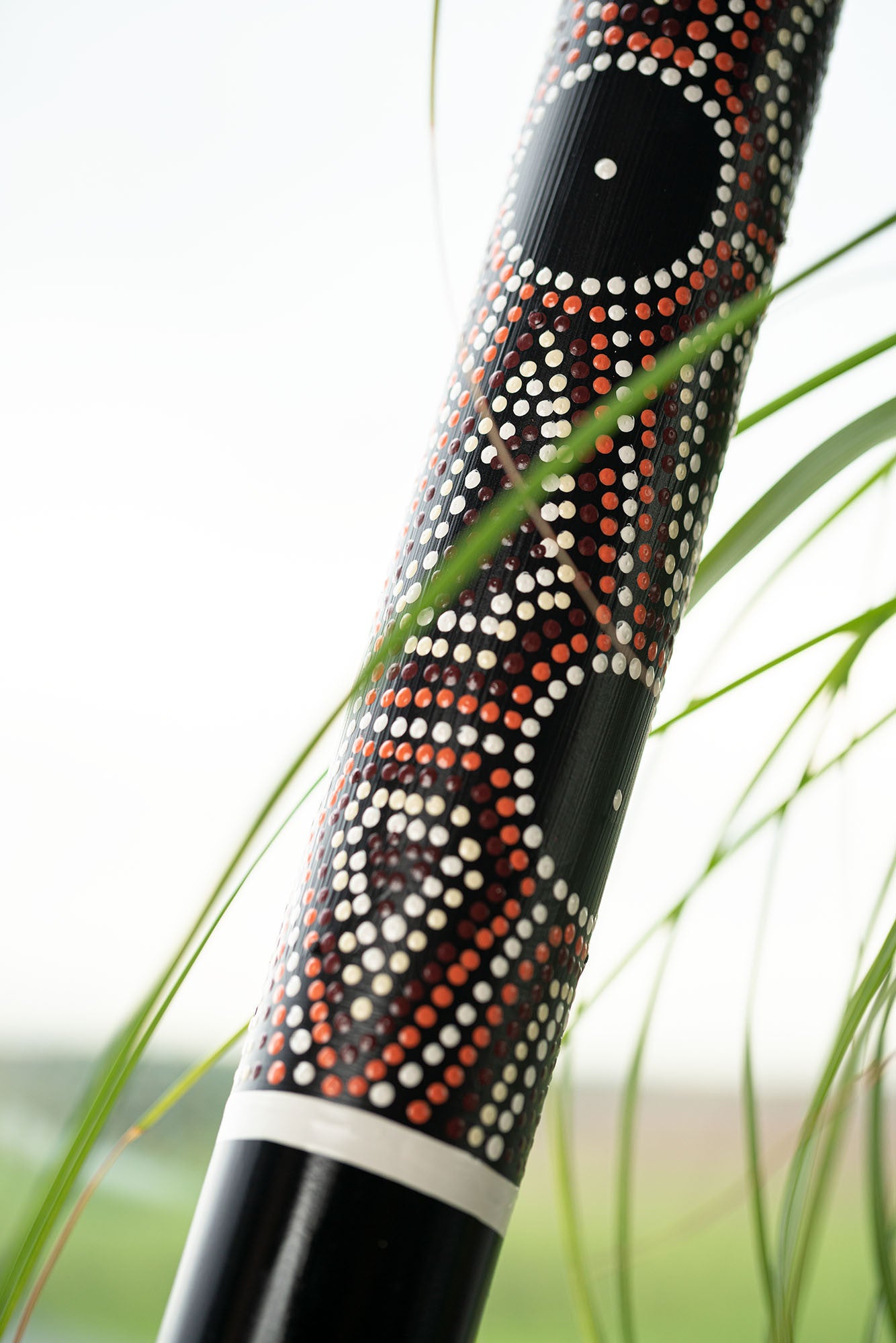 MEINL Sonic Energy Bamboo Rainstick Large - Dot Painted/Black detail view 4 at Luna Panther