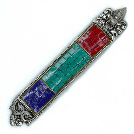 Polished Elephant Long Tibetan Incense Holder featuring natural patterning and unique variations - Luna Panther